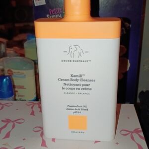 Drunk Elephant Kamili Cream Body Cleanser - White and Orange